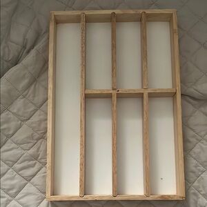 Bamboo Drawer Organizer - kitchen silverware or bathroom makeup. 17.5” x 11.75”